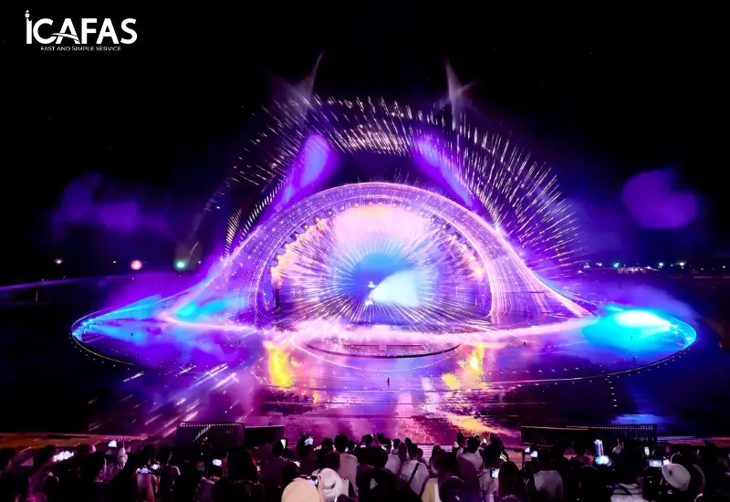 Hoạt cảnh ánh sáng tuyệt đẹp tại Kiss Of The Sea